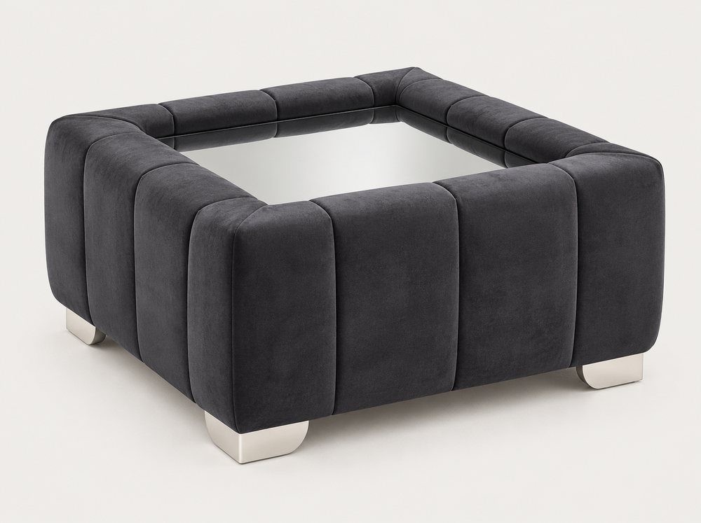 Lilly Coffee Table - Charcoal in matching fabric